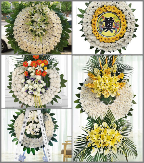山东莱芜莱城区口镇镇谷堆山村花圈速递
